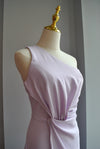 LAVENDER HIGH AND LOW ASYMMETRIC SUMMER DRESS