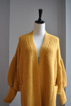 MUSTARD OPEN STYLE SWEATER CARDIGAN