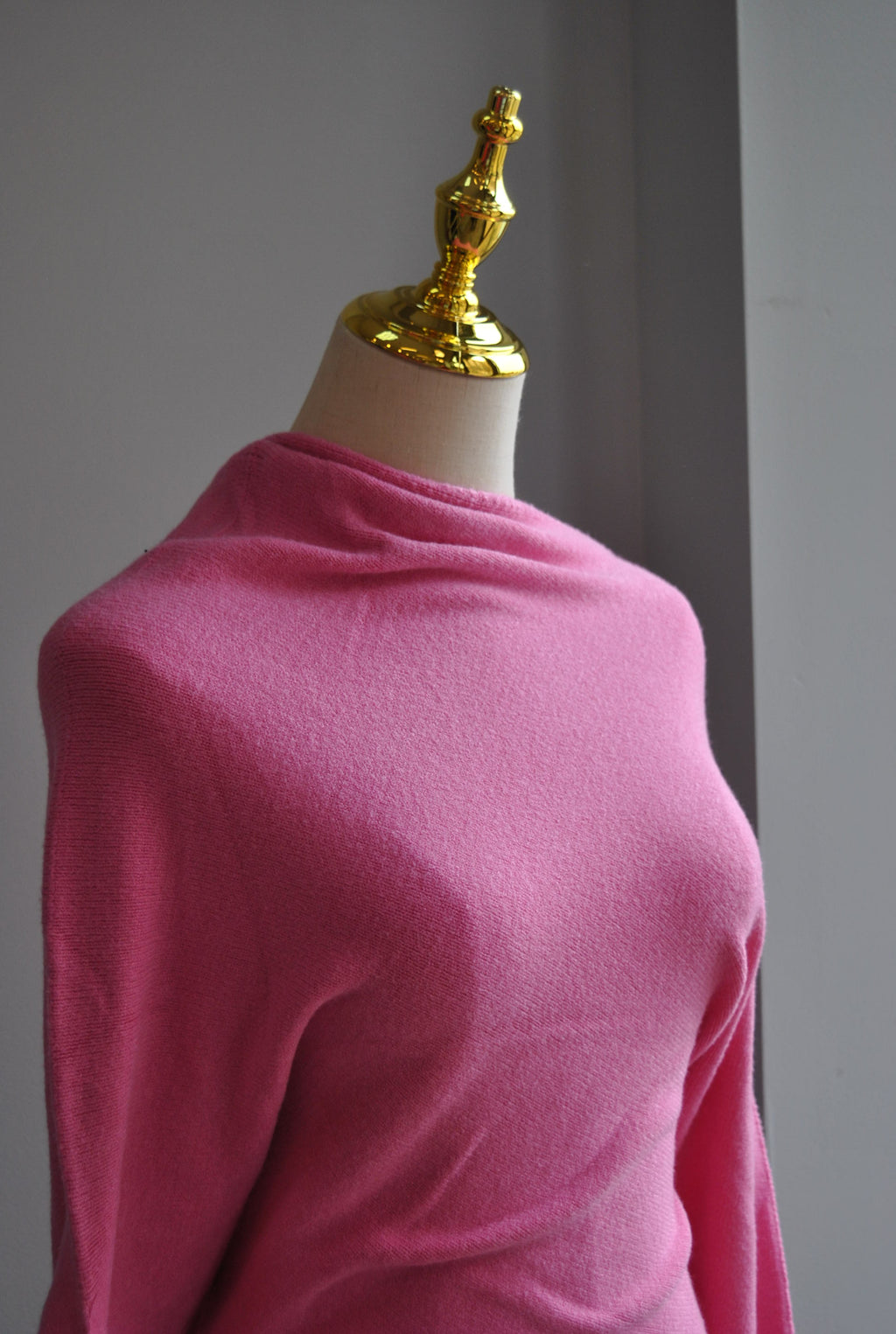MAGENTA PINK ASYMMETRIC SWEATER TOP