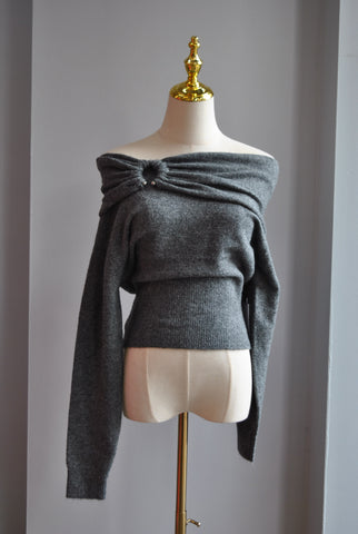 BONE COLOR OPEN STYLE LONG CARDIGAN