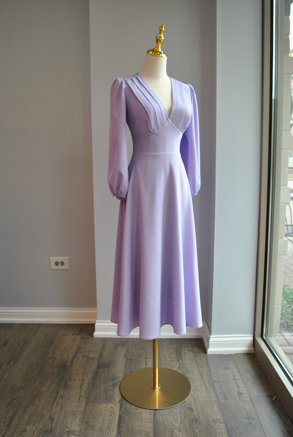 LAVENDER MIDI DRESS
