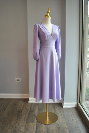 LAVENDER MIDI DRESS
