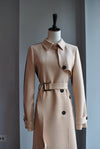 BEIGE AND BLACK TRENCH COAT