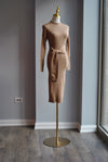 BEIGE SWEATER DRESS