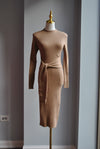 BEIGE SWEATER DRESS