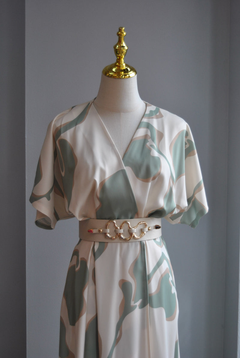 VANILLA AND SAGE  MIDI DRESS WITH A BELT