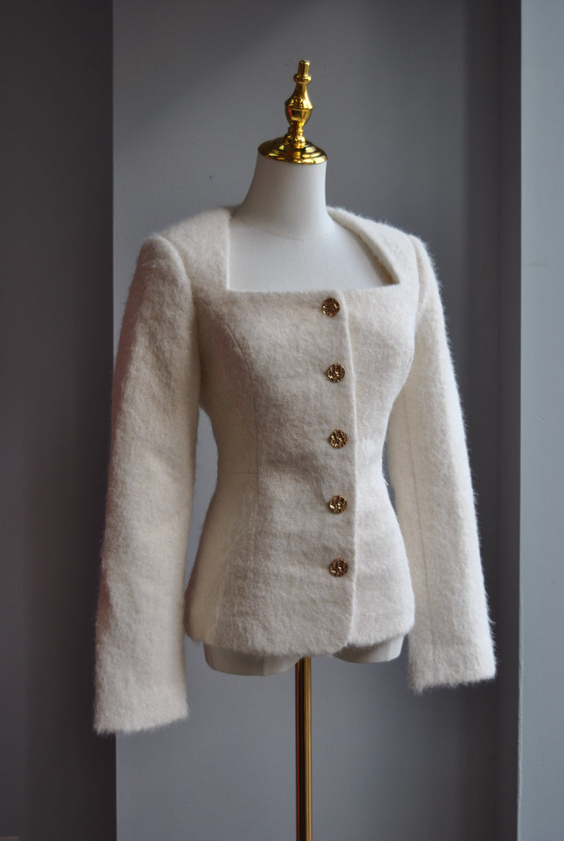 VANILLA FITTED JACKET