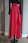 FUCHSIA PINK MAXI WRAP SKIRT