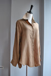 TAUPE VELVET LIKE OVERSIZED SHIRT