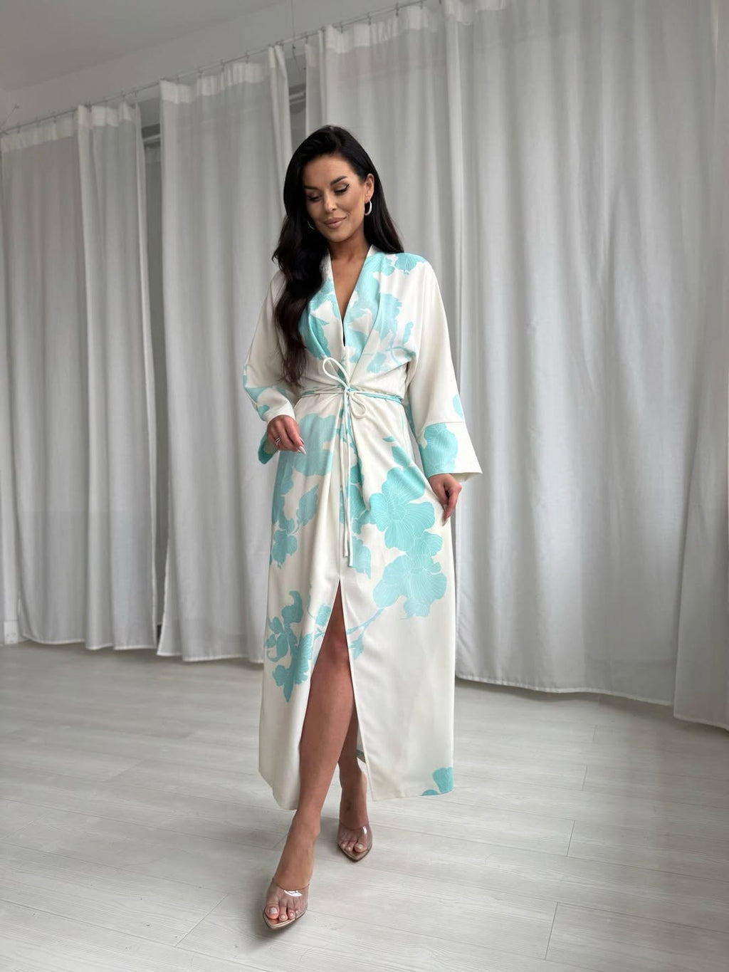 CLEARANCE - MINT MULTI MIDI DRESS
