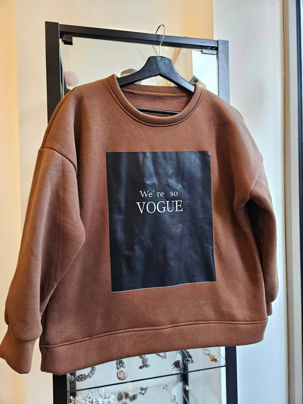 BROWN SWEATSHIRT - WE'RE SO VOGUE