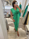 GREEN MIDI DRESS