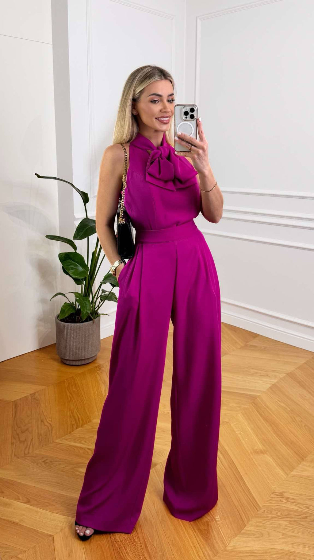 ORCHID SUMMER JUMPSUIT WITH OPEN BACK AND SIDE POCKETS