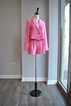CANDY PINK SET OF THE CROPPED BLAZER AND SHORTS
