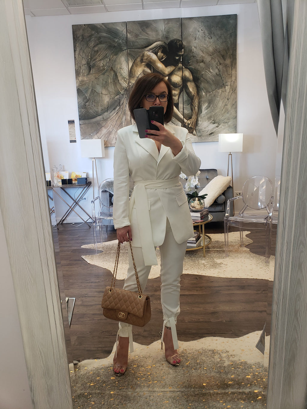 WHITE 3 PIECES SUIT