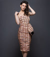 CLEARANCE - MULTICOLOR STRAPLESS SEQUIN MESH DRESS