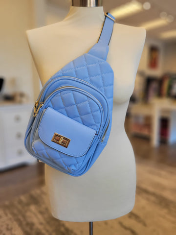 CARAMEL FAUX CROCODILE LEATHER CLUTCH / CROSSBODY HANDBAG