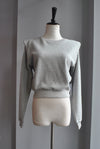 CLEARANCE - LIGHT GREY SWEATSHIRT TOP WITH A STATEMENT SLEEVES