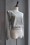 CLEARANCE - LIGHT GREY SWEATSHIRT TOP WITH A STATEMENT SLEEVES