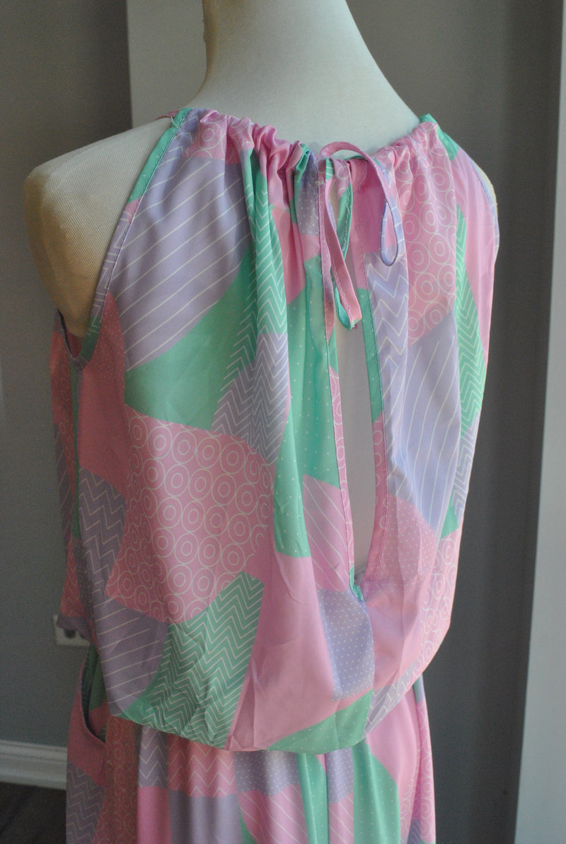 CLEARANCE - PASTEL MULTI SUMMER DRESS - ONE SIZE