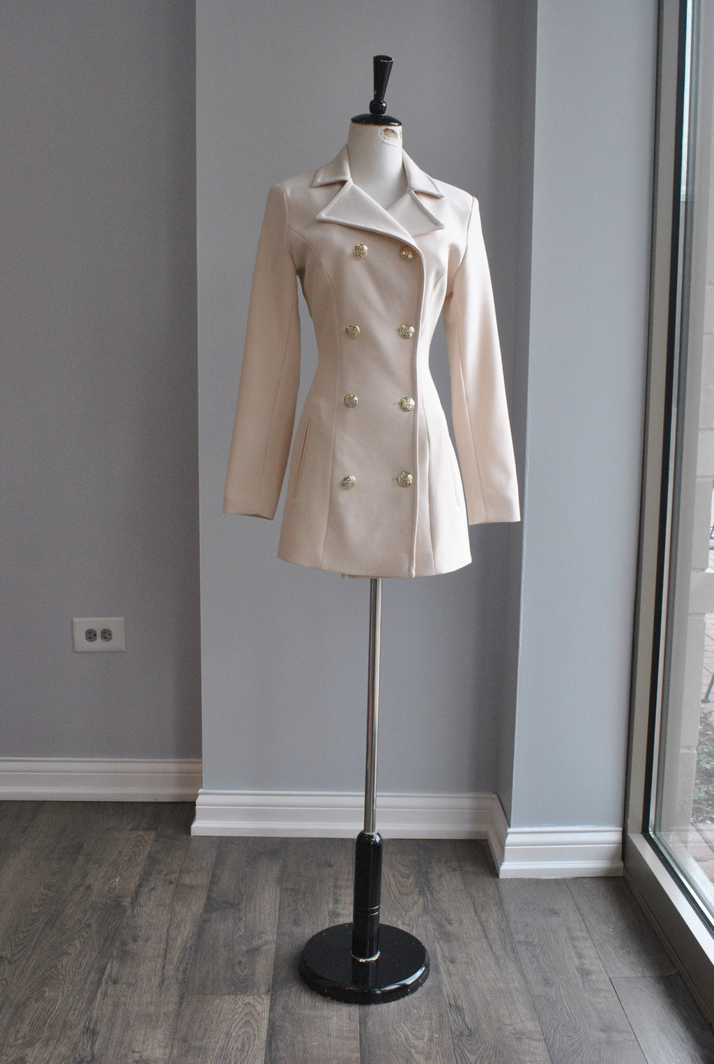 BEIGE SPRING DOUBLE BREASTED JACKET