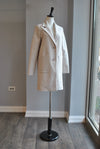BEIGE AND WHITE SIMPLE COAT