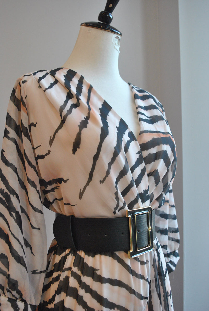 ANIMAL PRINT SUMMER MAXI WITH A BELT