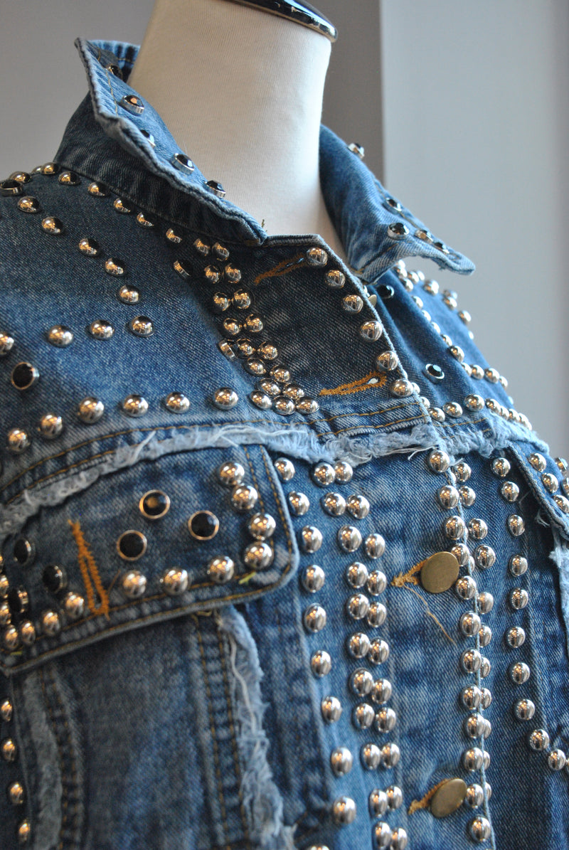 BEADED JEAN OVERSIZED JACKET