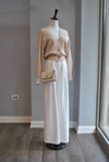 WHITE FLAIR HIGH WAISTED PANTS