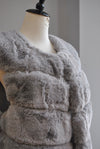 DARK GREY FAUX FUR VEST