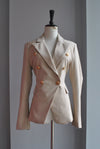 BEIGE DOUBLE BREASTED BLAZER