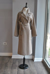 TAUPE WOOL HANDMADE WRAP COAT