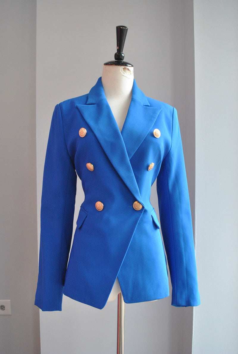 ROYAL BLUE DOUBLE BREASTED BLAZER