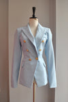 LIGHT BLUE DOUBLE BREASTED BLAZER
