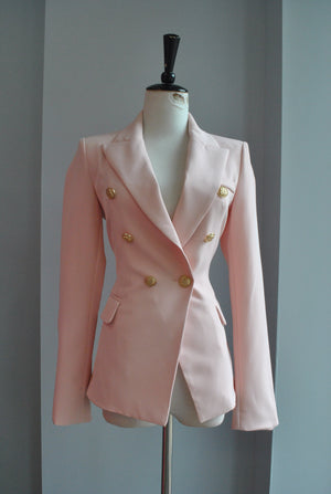 BLUSH PINK DOUBLE BREASTED BLAZER