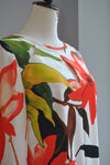 MULTICOLOR TUNIC WITH FEATHERS