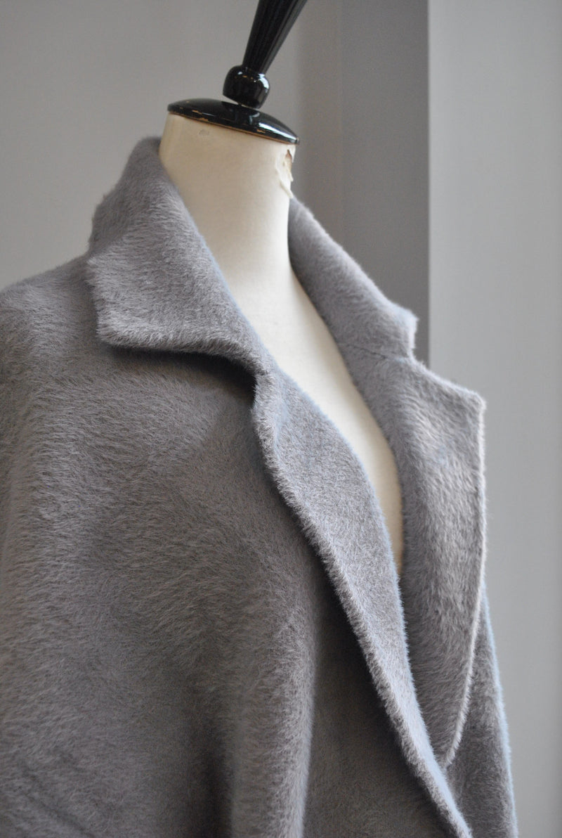 DUSTY LAVENDER/GREY SIMPLE ALPAKA COAT