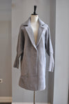 DUSTY LAVENDER/GREY SIMPLE ALPAKA COAT