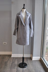 DUSTY LAVENDER/GREY SIMPLE ALPAKA COAT