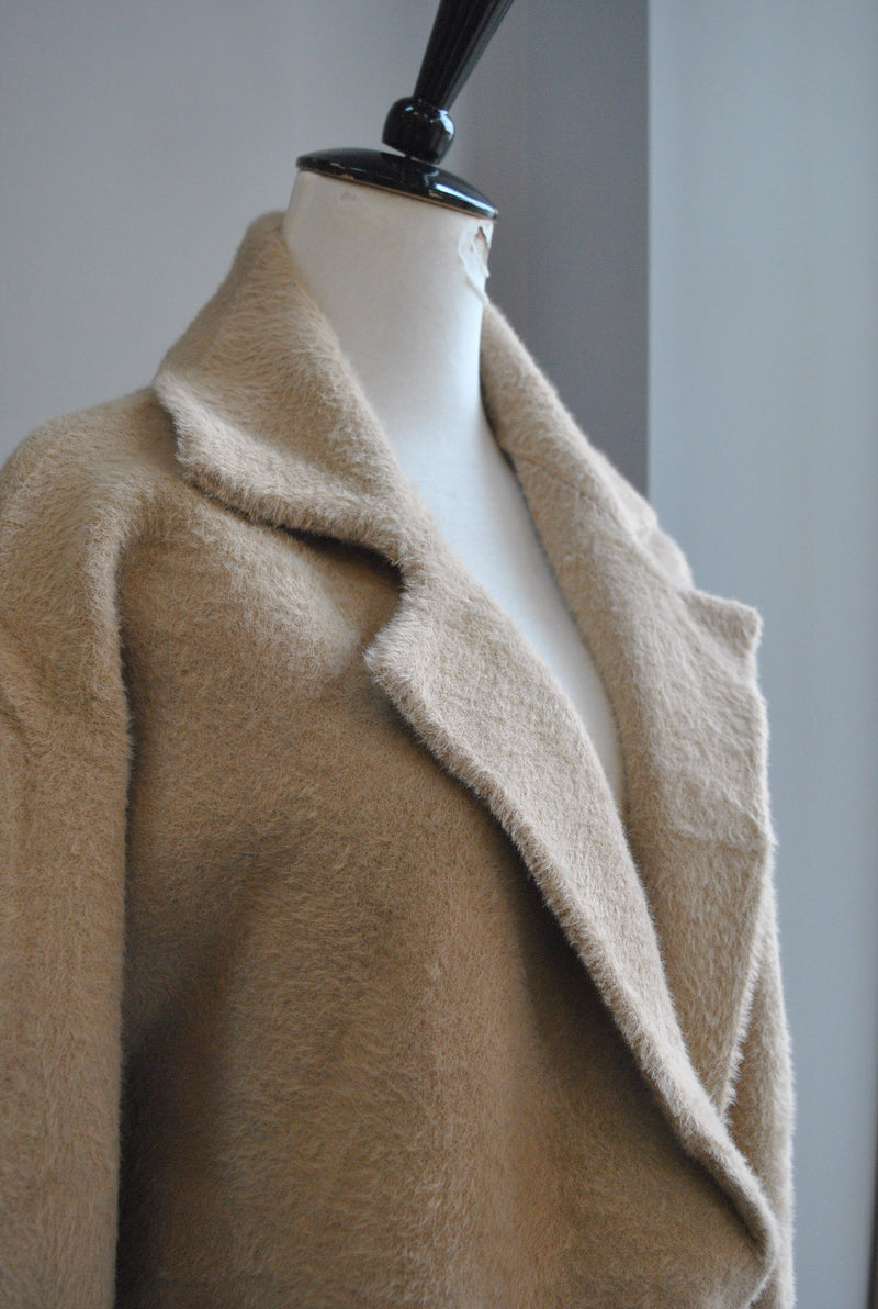 BEIGE SIMPLE ALPAKA COAT