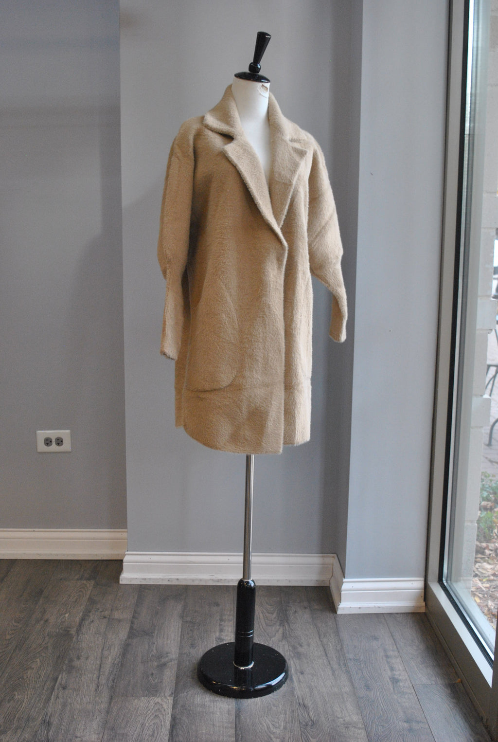 BEIGE SIMPLE ALPAKA COAT