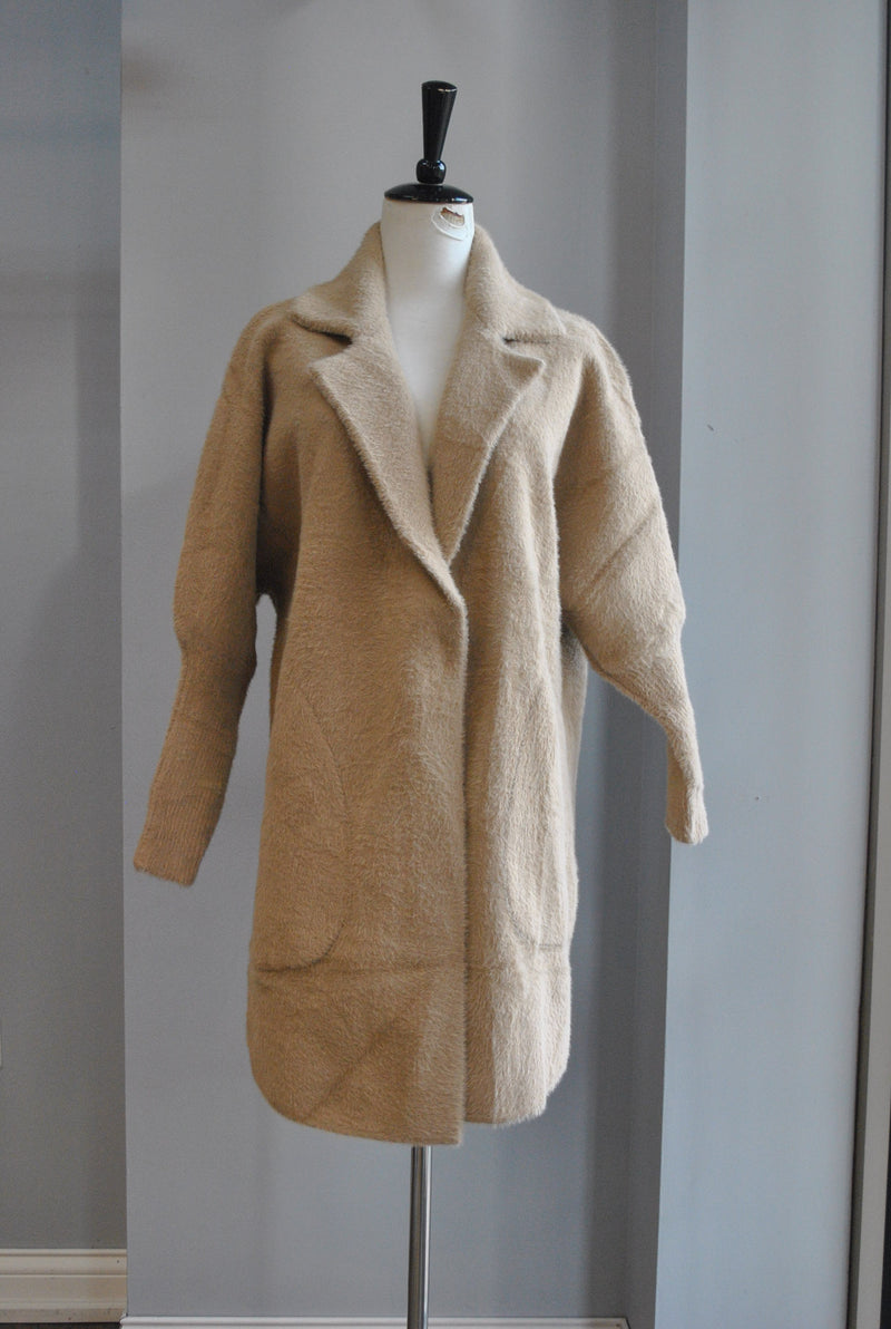 BEIGE SIMPLE ALPAKA COAT
