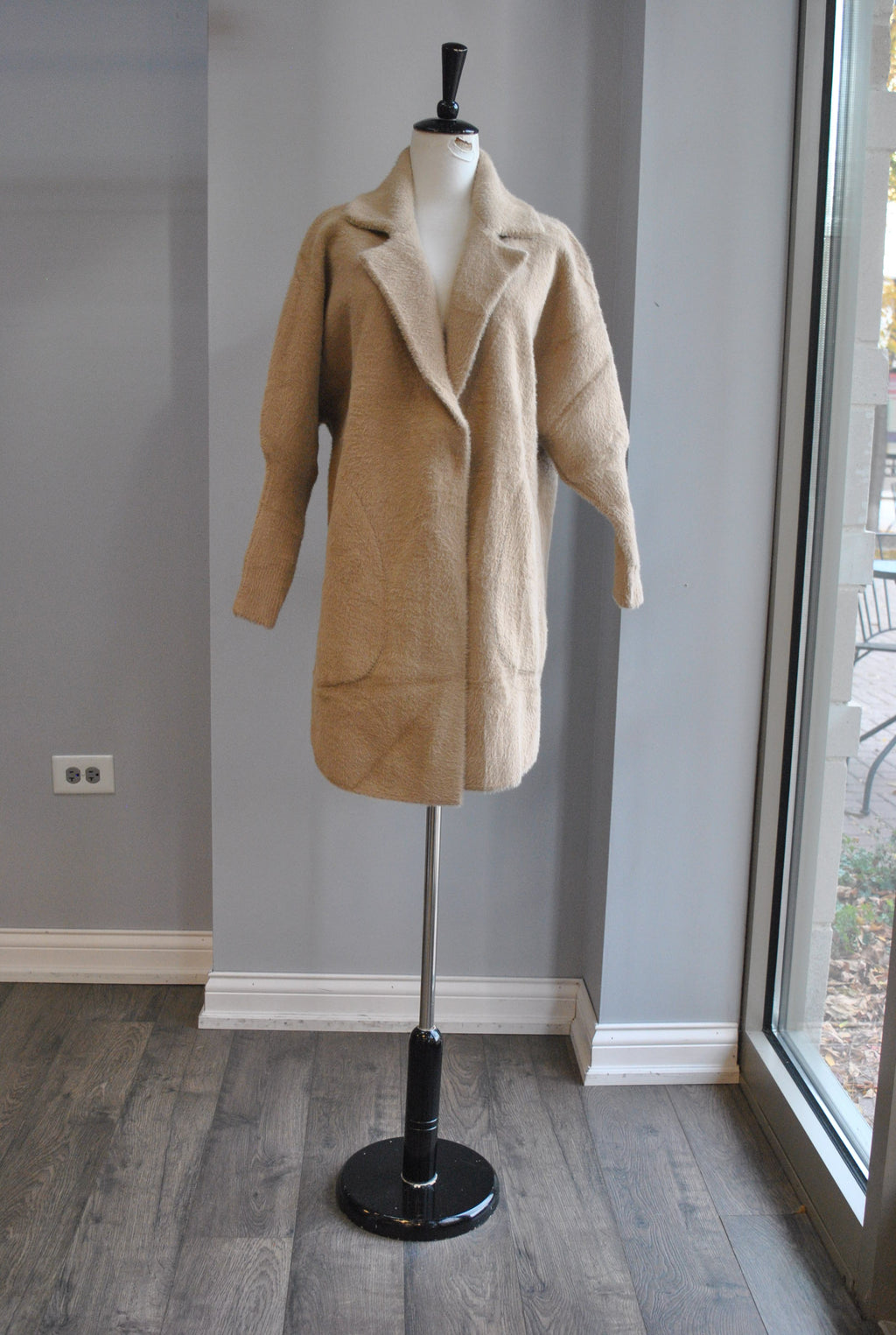BEIGE SIMPLE ALPAKA COAT