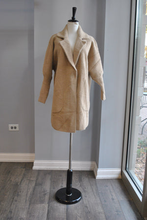 BEIGE SIMPLE ALPAKA COAT