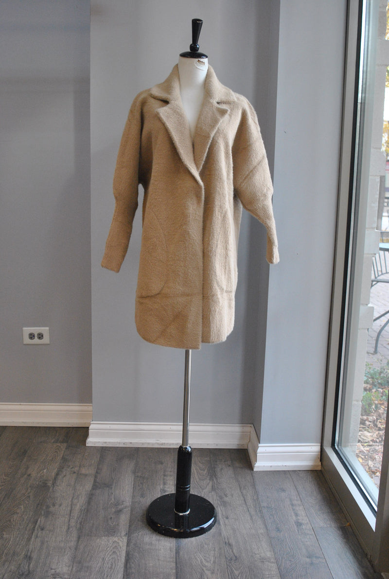 BEIGE SIMPLE ALPAKA COAT