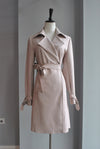 BLUSH PINK FAUX SUEDE COAT WITH A BELT