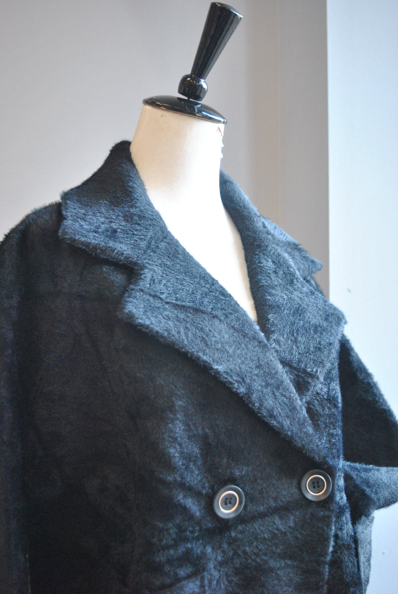 BLACK SHORT ALPAKA JACKET