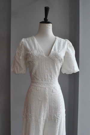 CLEARANCE - WHITE SUMMER JUMPSUIT