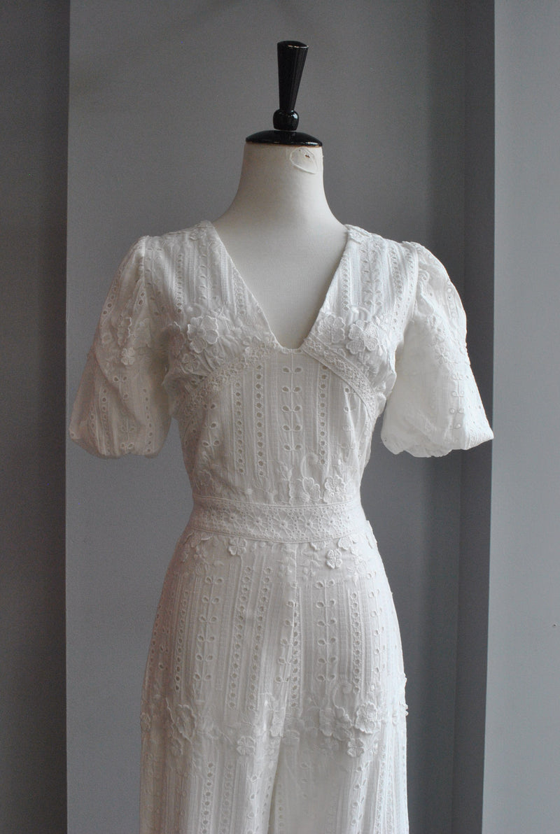 CLEARANCE - WHITE SUMMER JUMPSUIT