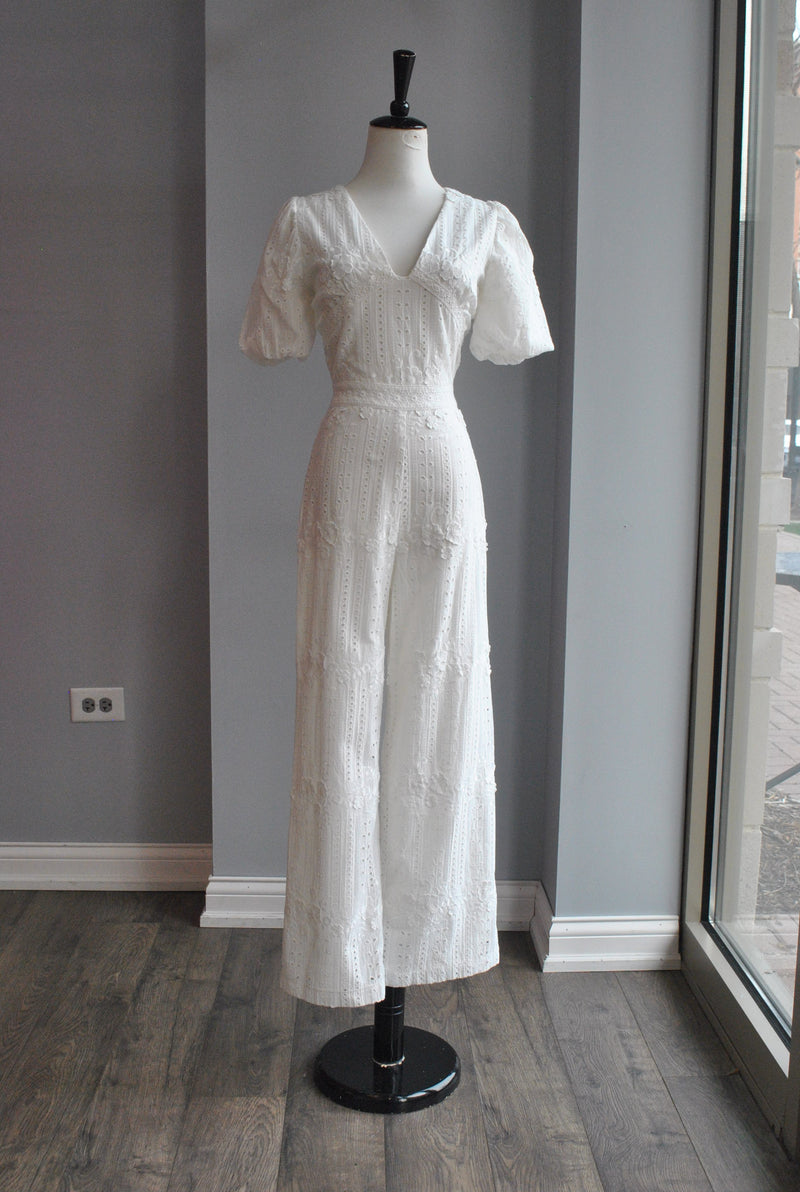 CLEARANCE - WHITE SUMMER JUMPSUIT